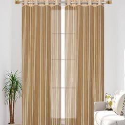 Homefab India Beige & Cream Set of 2 Sheer Door Curtains 7 feet-image-96