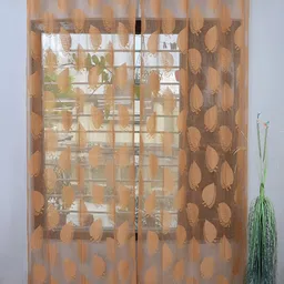 Aura Gold-Toned Set of 2 Sheer Door Curtain-14