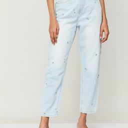 Ginger by Lifestyle Women Clean Look Heavy Fade Embroidered Cropped Cotton Jeans-image-64