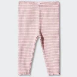 Mango Kids Girls Striped Sustainable Leggings-image-8