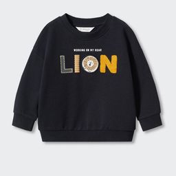 Mango Kids Boys Pure Cotton Applique Embellished Typography Sweatshirt-picture-27