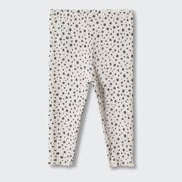 Mango Kids Girls Printed Ribbed Sustainable Leggings-image-21