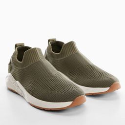 Mango Kids Boys Woven Design Round-Toe Running Shoes-12