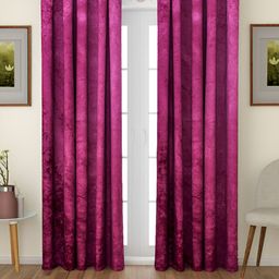 Aura Pink  2Pcs Room Darkening Rod Pocket Door Curtain-image-47