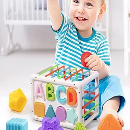 ADKD Kids Shape Sorter Montessori Baby Toys with 14 Pieces Block Sensory Shapes-33