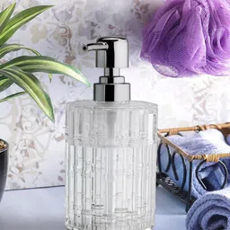 OBSESSIONS Transparent Solid Agua Crystal Soap Dispenser-picture-12