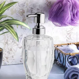 OBSESSIONS Transparent & Silver-Toned Solid Soap Dispenser-picture-26