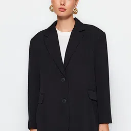 Trendyol Lapel Collar Longline Open Front Jacket-picture-19