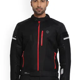 Royal Enfield Stand Collar Windcheater Biker Jacket-26