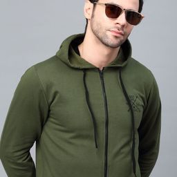 Rigo Men Green Fleece Lightweight Outdoor Open Front Jacket-10