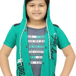 BAESD Boys Typography Printed Hooded Tailored Jacket With Attached T-shirt-picture-42