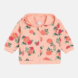 MINI KLUB Girls Floral Cotton Lightweight Open Front Jacket-26