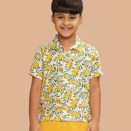 Greendeer Kids Floral Printed Smart Cotton Casual Shirt-image-34