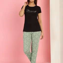 GRACIT Typography Printed Cotton Night Suit-image-82