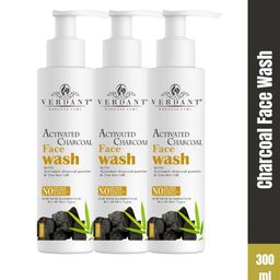 Verdant Natural Care 3-Pcs Activated Charcoal Face Wash For Anti-Pollution - 100ml Each-44