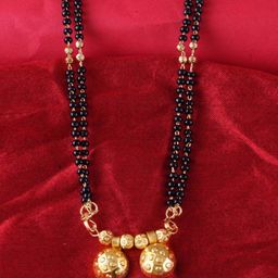 MEENAZ Gold-Plated Beaded Mangalsutra-image-91