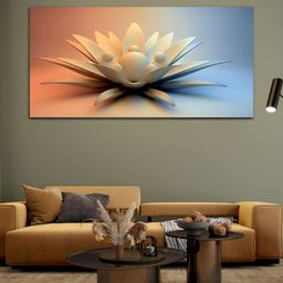 MITHILA Handicrafts Blue & Cream Flowers Canvas Wall Art-image-28