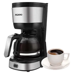 AGARO Royal 750 Watt 4 Cups Automatic Drip Coffee Maker with Auto Shut Off (Black/Silver)-image-4