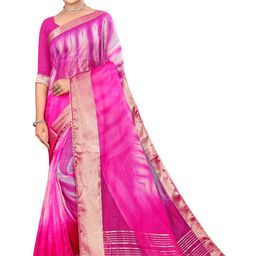 Pemal Designer Printed Tie and Dye Zari Organza Saree-picture-45