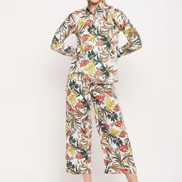 NABIA Women Printed Shirt Collar Co-Ords-29