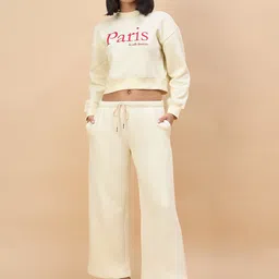 Nun Printed Loose Fit Round Neck Sweatshirt & Trouser Co-Ord Set-picture-36