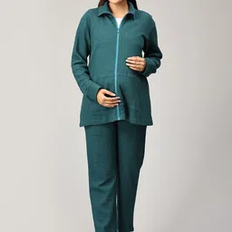 The Mom Store Virtue Maternity Self-Design Pure Cotton Co-Ord Set-picture-50