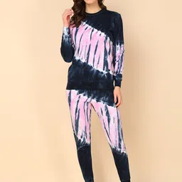Maaesa Tie & Dyed Pure Cotton Sweatshirt With Joggers-8