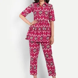 Krati Creations Printed Pure Cotton Tunic With Trouser-picture-19