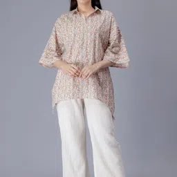 BAESD Printed Pure Cotton Top With Trousers Co-Ords-image-23