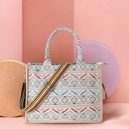Anekaant Self Design Structured Handheld Bag-image-24