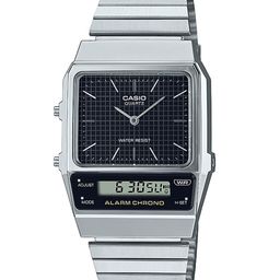 CASIO Stainless Steel Bracelet Style Straps Analogue Chronograph Watch D280 AQ-800E-1ADF-1