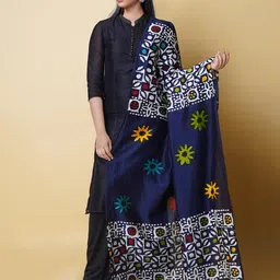 Unnati Silks Ethnic Motifs Block Printed Dupatta-picture-11