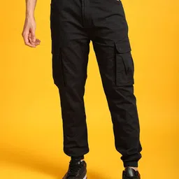 Flying Machine Men Mid-Rise Jogger Fit Cargo Trousers-picture-15