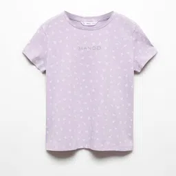 Mango Kids Girls Floral Printed Round-Neck Pure Cotton T-shirt-image-81
