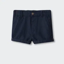 Mango Kids Boys Mid-Rise Chino Style Cotton Linen Bermuda Shorts-image-59