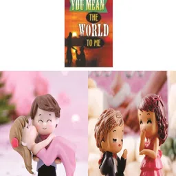 CHOCOZONE Couple Hug Resin Showpiece Couple Hug & Propose Combo Miniatures-image-87
