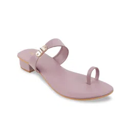 Metro Purple Embellished Block Sandals-picture-27