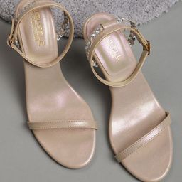 Truffle Collection Nude-Coloured PU Stiletto Sandals-13