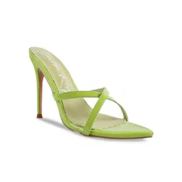 London Rag Green PU Party Stiletto Sandals-55