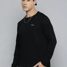 R.Code by The Roadster Life Co. Men Solid Round Neck Cotton T-shirt-image-75