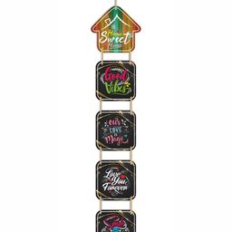 CVANU Black & White Home Quotes Painted Rectangle Wooden Wall Hanging-picture-30