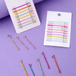 Melbees by Yellow Chimes Girls Set of 28 Pcs Multicolor Cute Design Bobby Pins Hair Clips-21