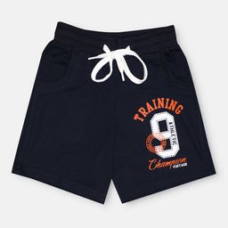 CHIMPRALA Boys Navy Blue Printed Cotton Outdoor Antimicrobial Technology Shorts-image-99