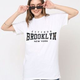 TRENDY RABBIT Women Typography Printed Extended Sleeves Monochrome Applique T-shirt-image-68