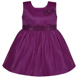 Wish Karo Girls Sequinned Embellished Silk Fit & Flare Dress-image-42
