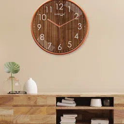 RANDOM Copper-Toned Printed Contemporary Analogue Wall Clock-29