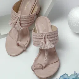 Vishudh Women Pink Embellished Block Heels-51