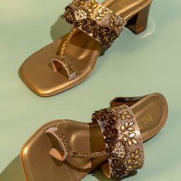 Inc 5 Embellished Open Toe Block Heels-18