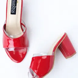 SAPATOS Women Open Toe Block Heels-54