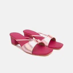 ALL TABS OPEN Open Toe Pink Party Block Heel-17